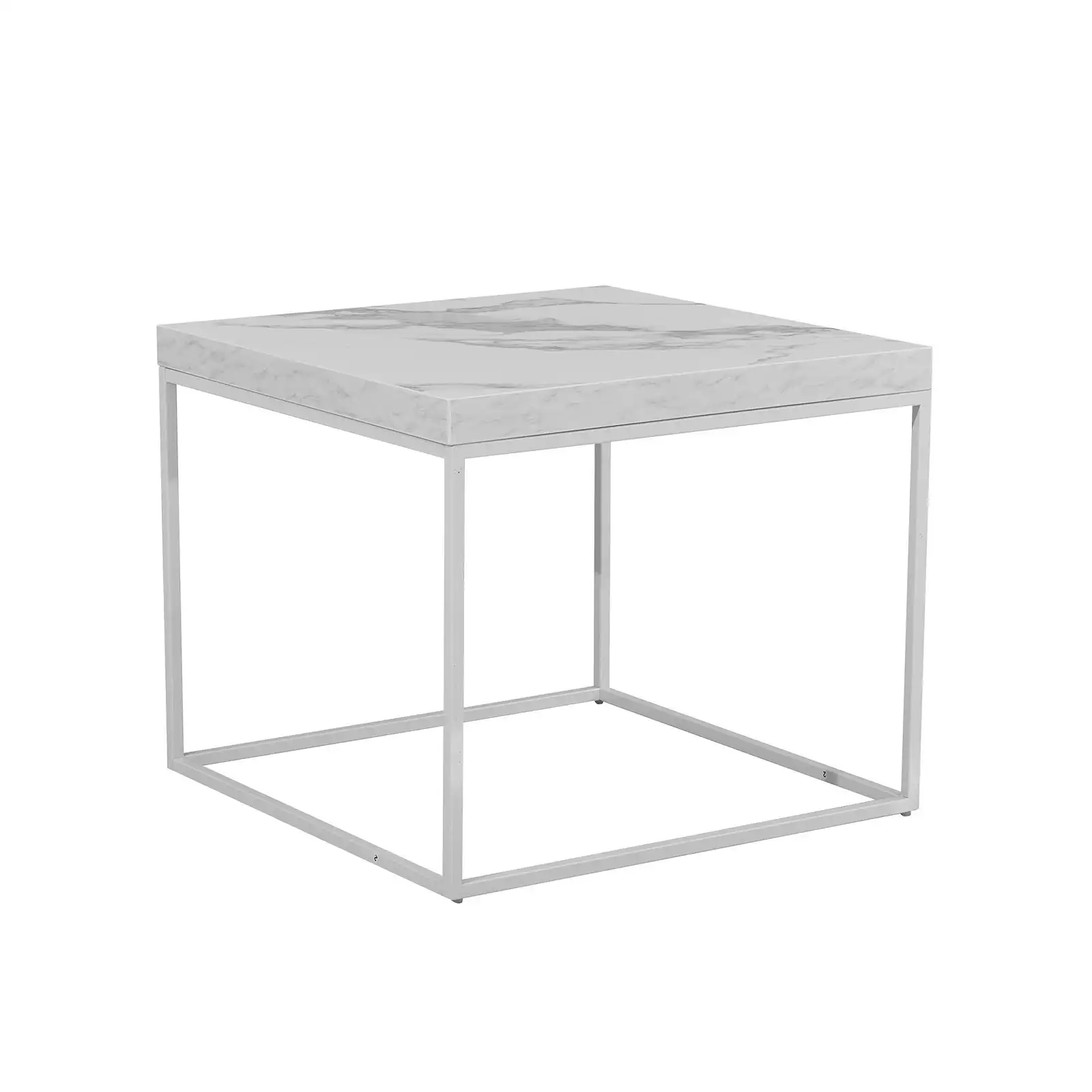 Cathy End Table - Marble White