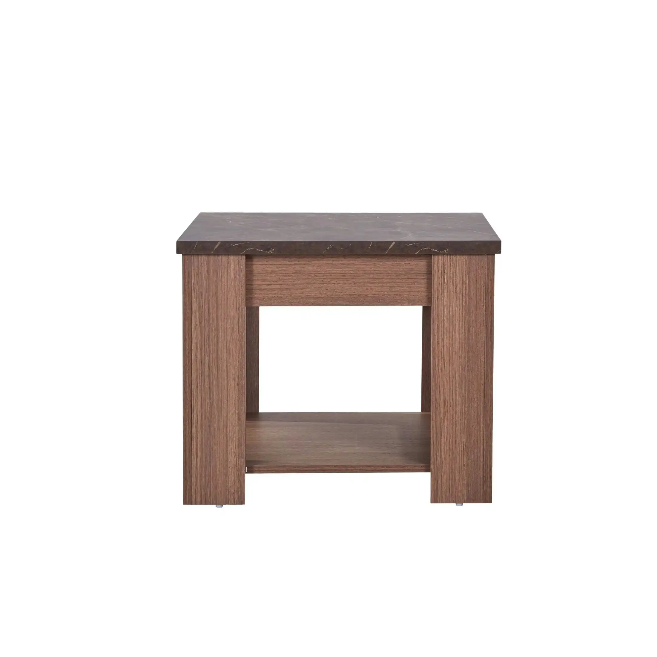 Adam End Table-Walnut/Grey Stone