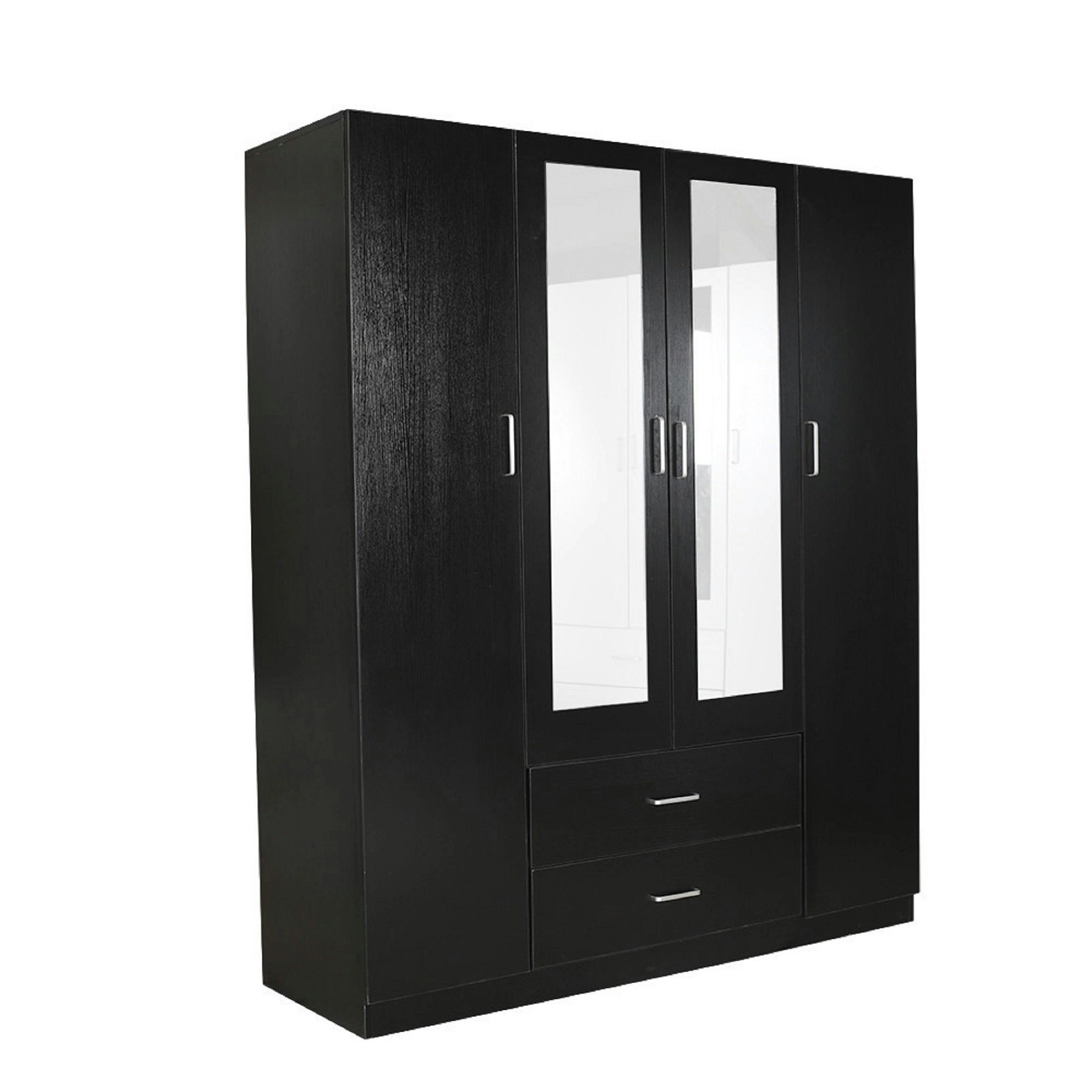 Redfern 4 Door 2 Drawer with Mirror - Black v2