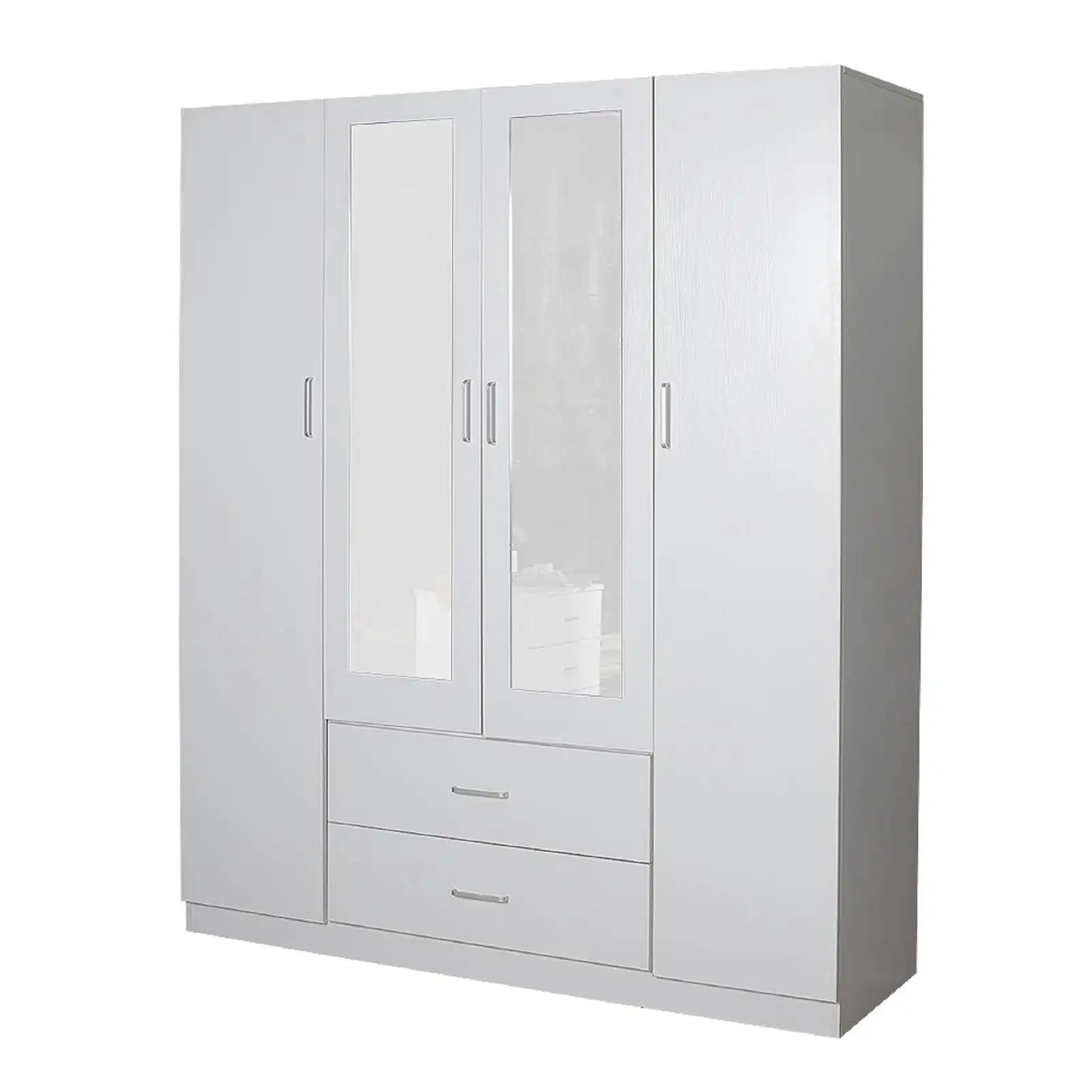 Redfern 4 Door 2 Drawer with Mirror - White v2