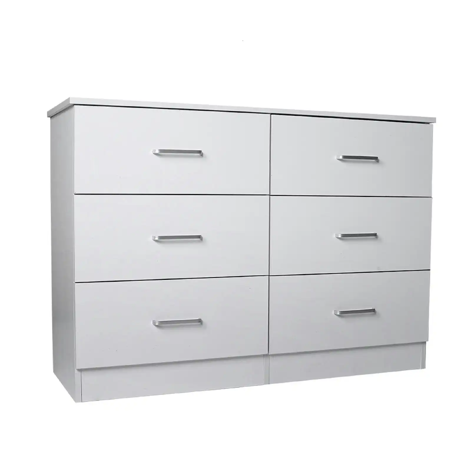 Redfern Lowboy 6 Drawers Chest-White