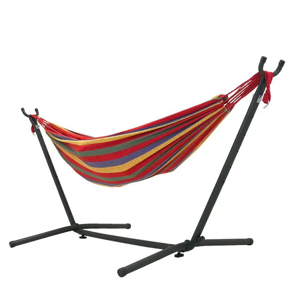 Mt Aspire Hanging Hammock Bed with Stand Outdoor Swing Hammocks Camping 200kg Red