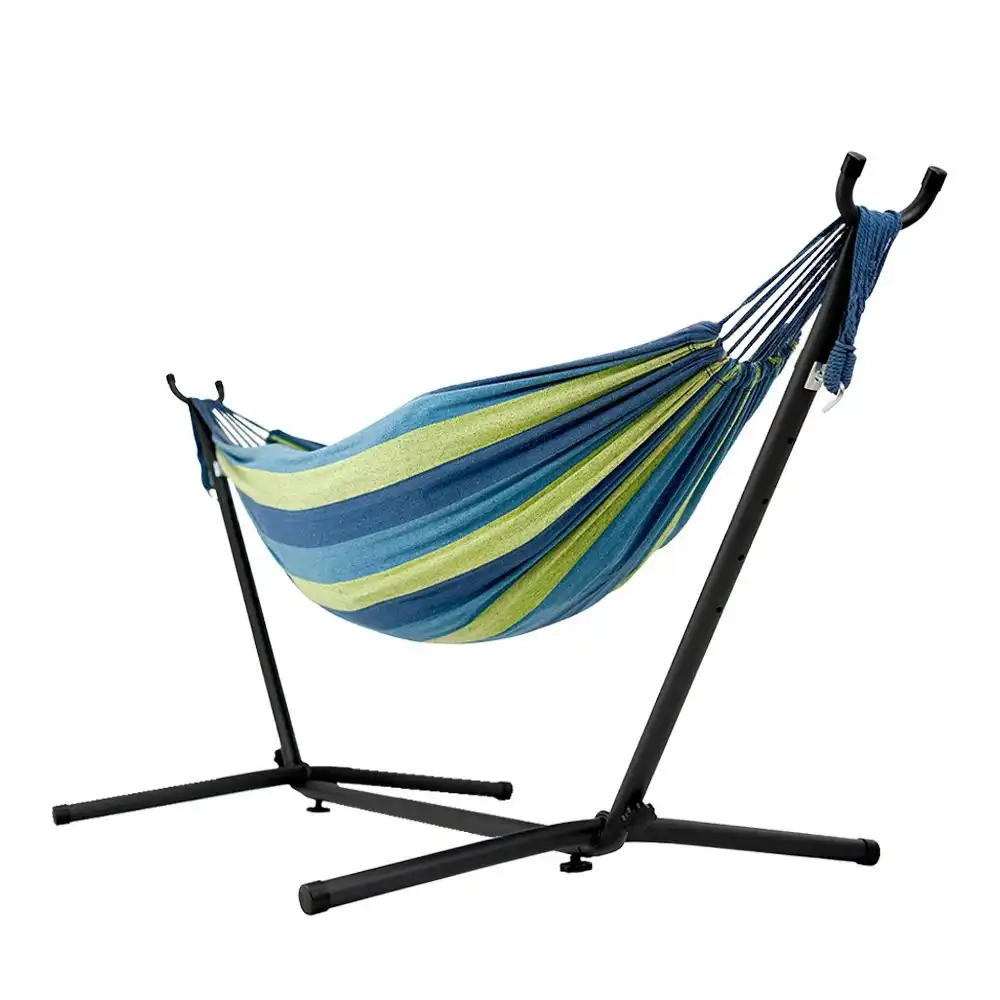 Mt Aspire Hanging Hammock Bed with Stand Outdoor Swing Hammocks Camping 200kg Blue