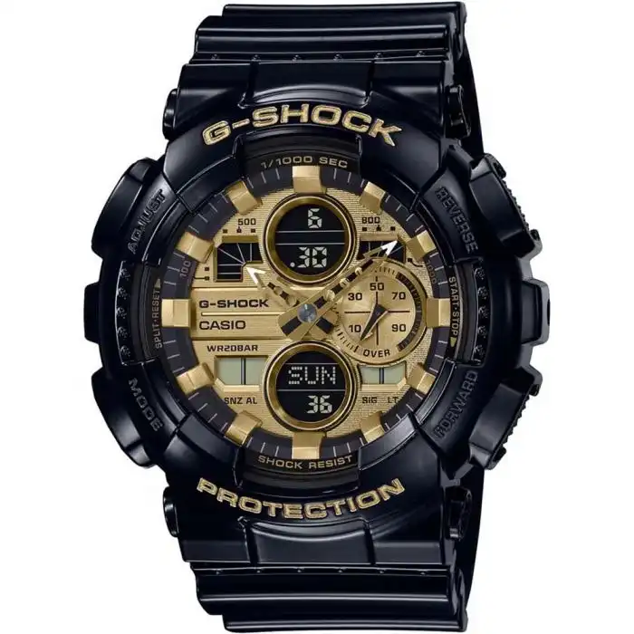 G-Shock GA-140GB-1A1DR Black and Gold Watch