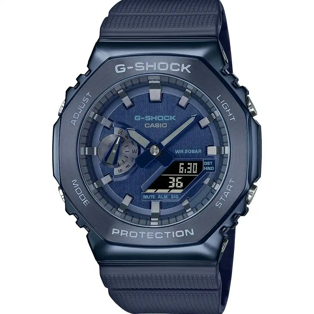 G-Shock GM2100N-2A Blue Metal Covered 'CasiOak'