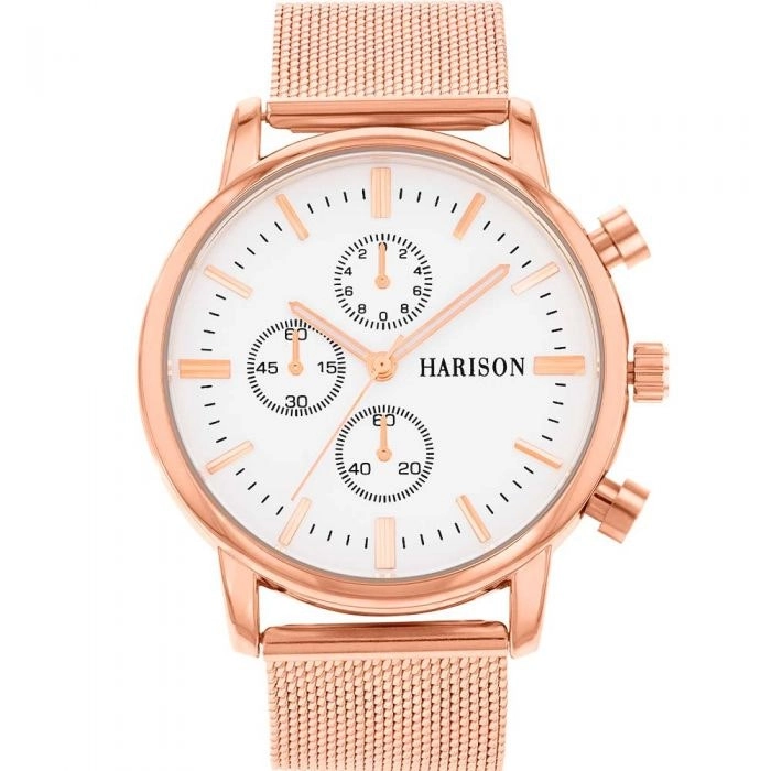 Harison Rose Mesh Mens Watch   *Imitation Sub Dials*