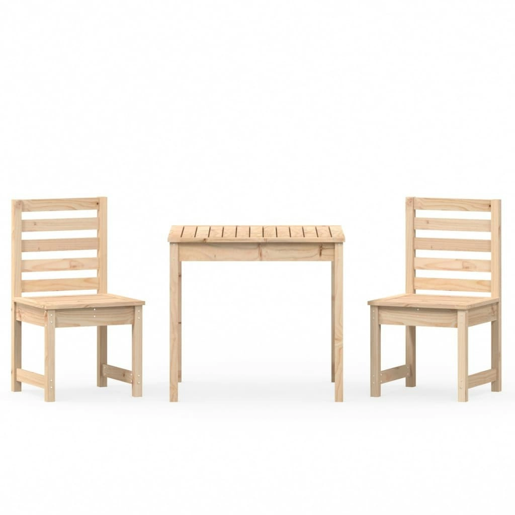 3 Piece Garden Bistro Set Solid Wood Pine 3154671