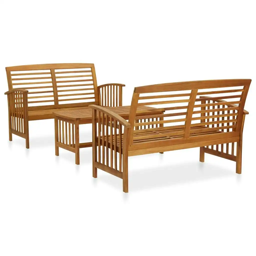 3 Piece Garden Lounge Set Solid Acacia Wood 3057972