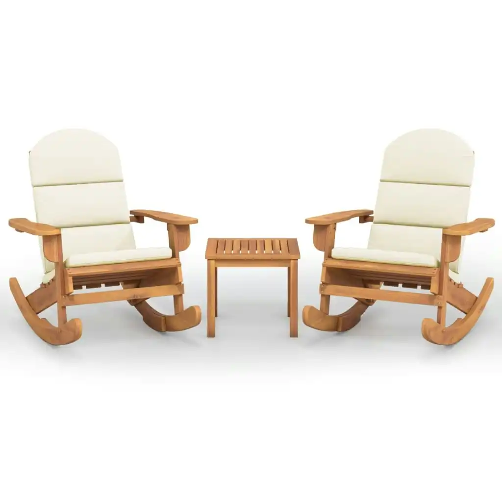 3 Piece Adirondack Garden Lounge Set Solid Wood Acacia 3152128