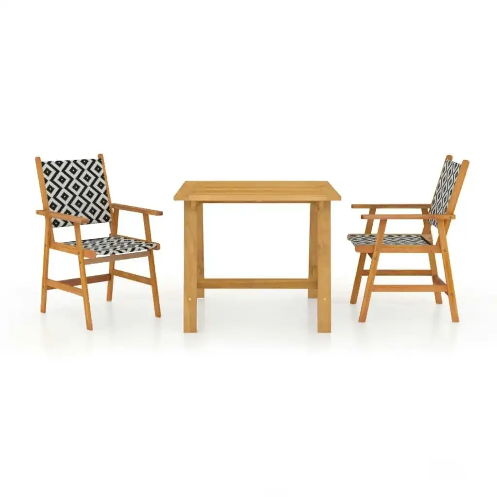 3 Piece Garden Dining Set Solid Wood Acacia 3087122