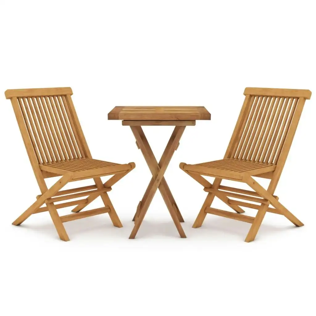 3 Piece Garden Dining Set Solid Wood Teak 3087188