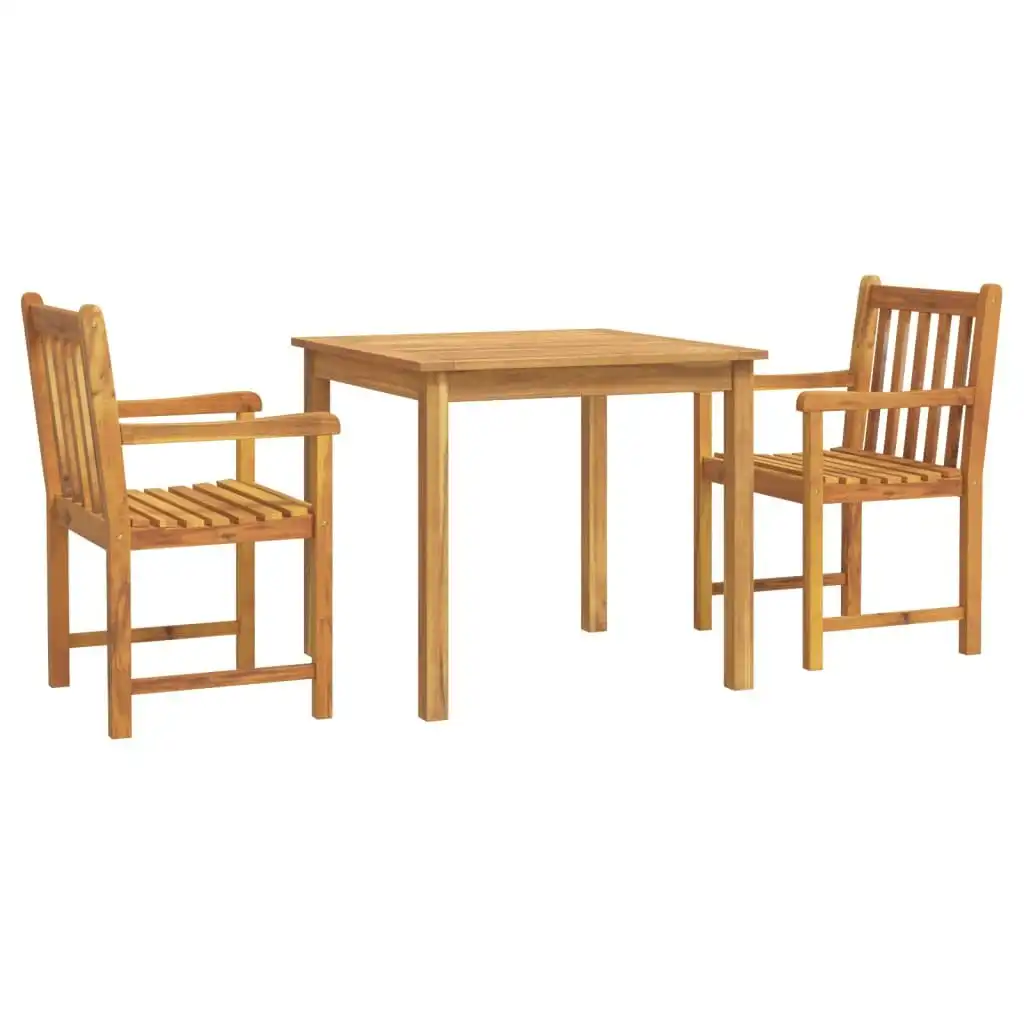 3 Piece Garden Dining Set Solid Wood Acacia 3206275