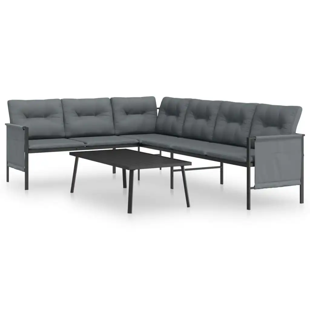 2 Piece Garden Lounge Set Anthracite Steel 3187261