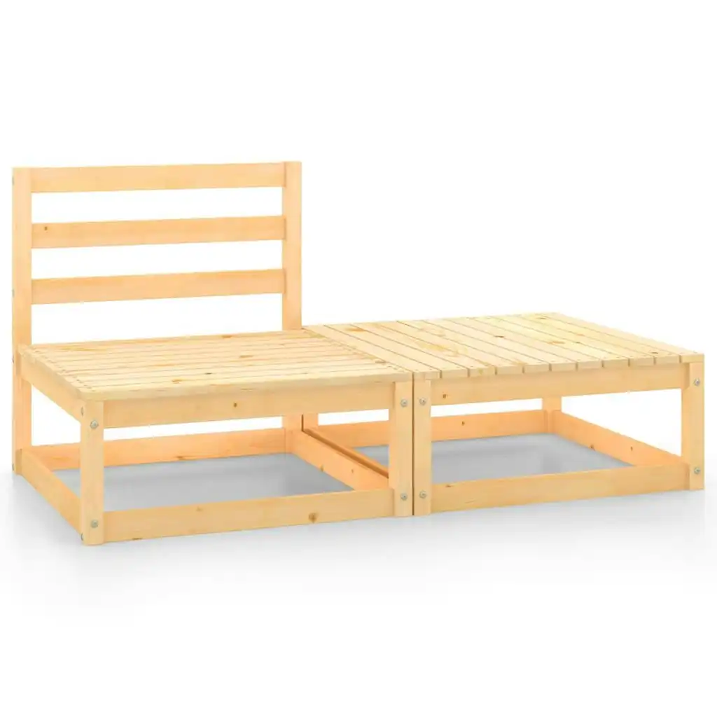 2 Piece Garden Lounge Set Solid Pinewood 805695