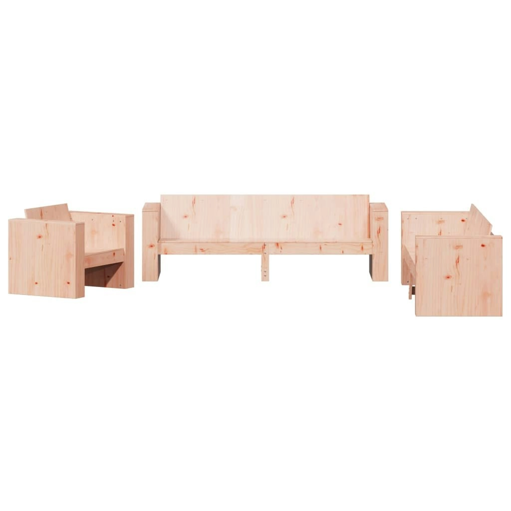 2 Piece Garden Lounge Set Solid Wood Douglas 3216904