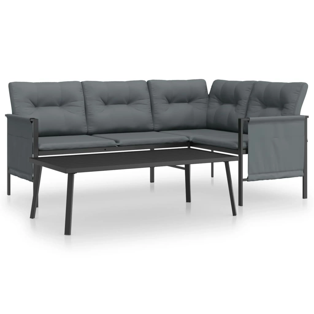 2 Piece Garden Lounge Set  Anthracite Steel 362810