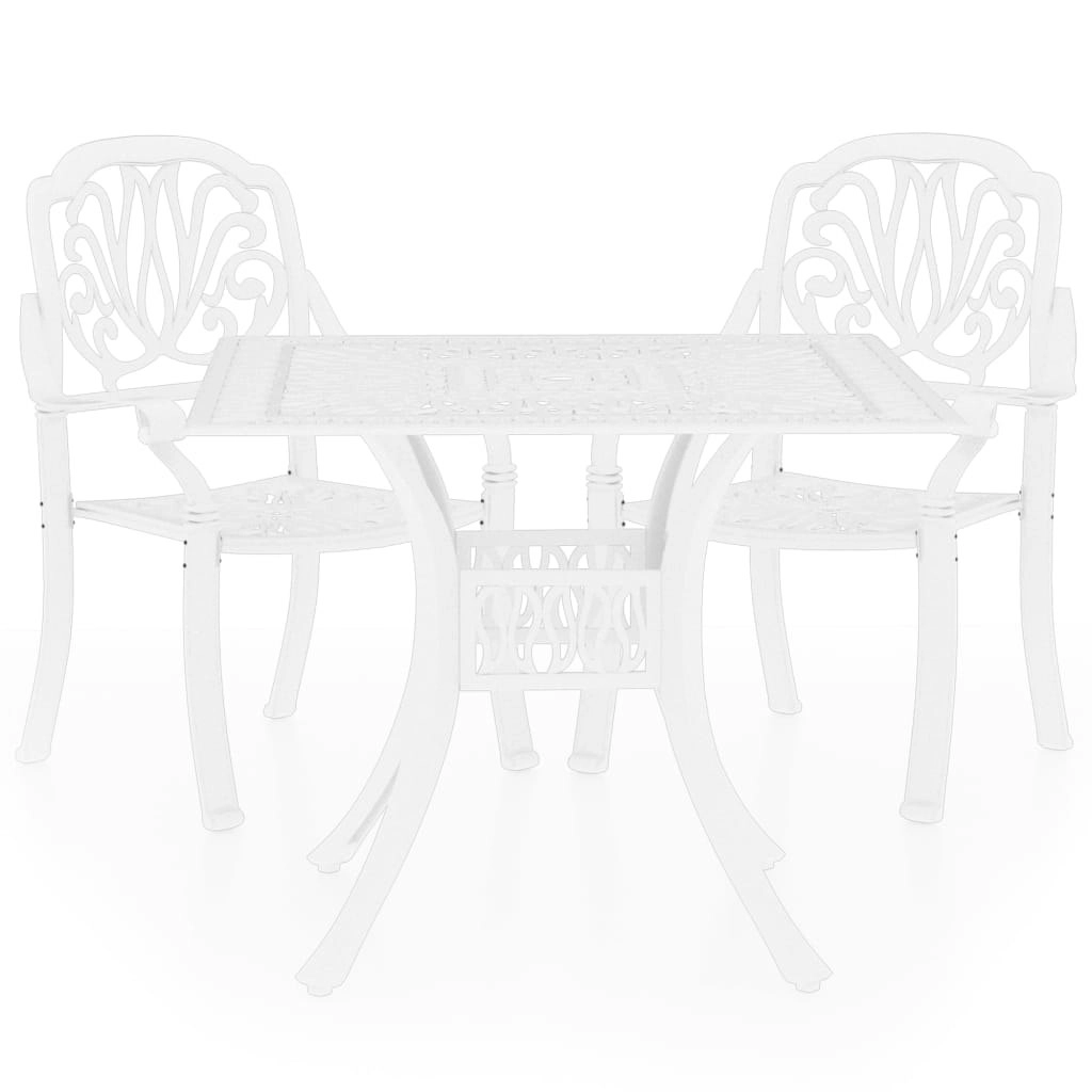 3 Piece Bistro Set Cast Aluminium White 3070579