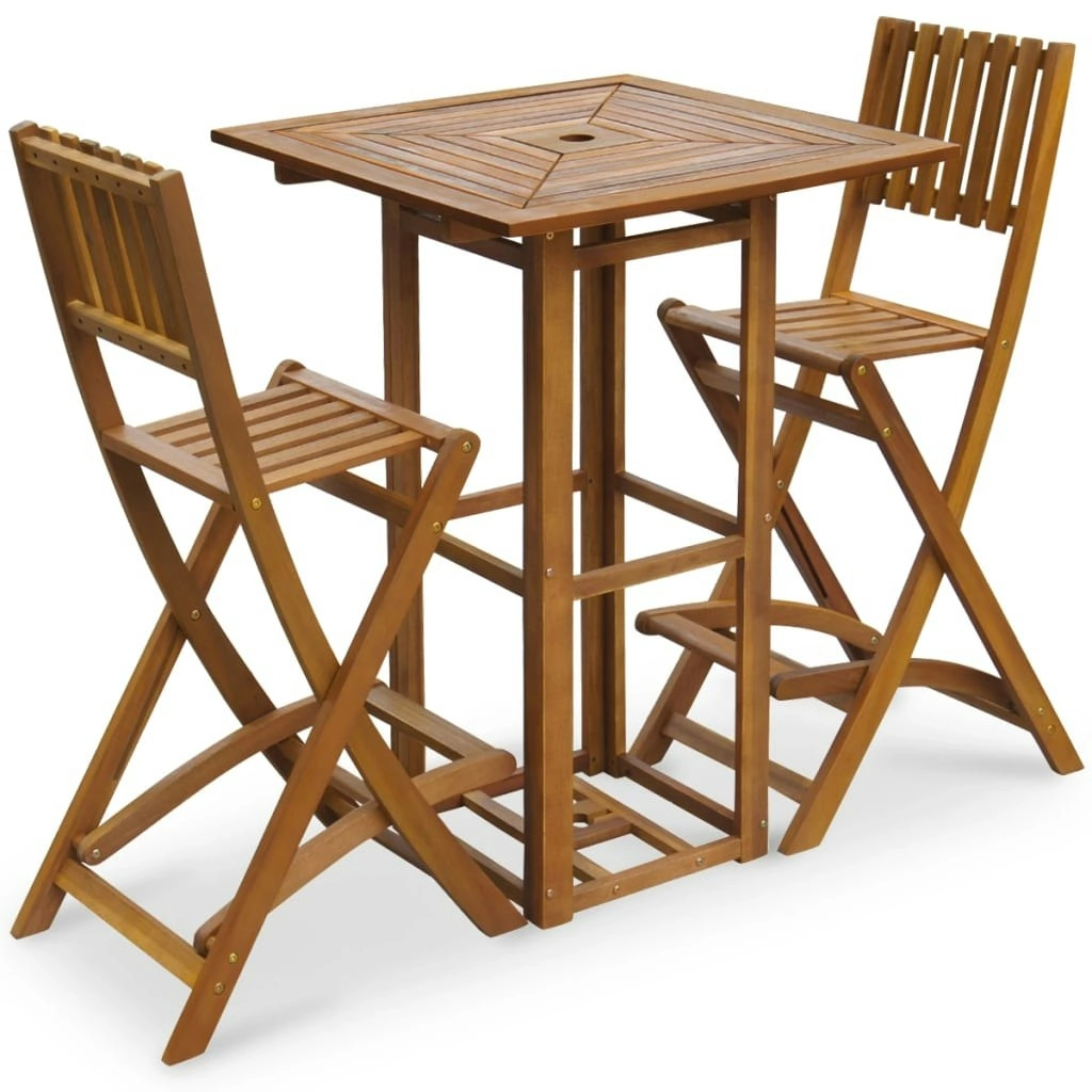 3 Piece Bistro Set Solid Acacia Wood 42658