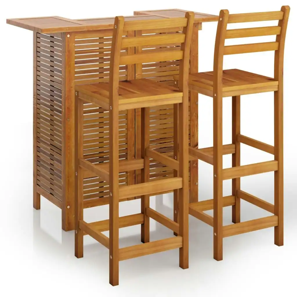 3 Piece Garden Bar Set Solid Wood Acacia 3115998