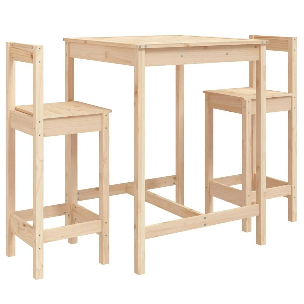 3 Piece Garden Bar Set Solid Wood Pine 3154735