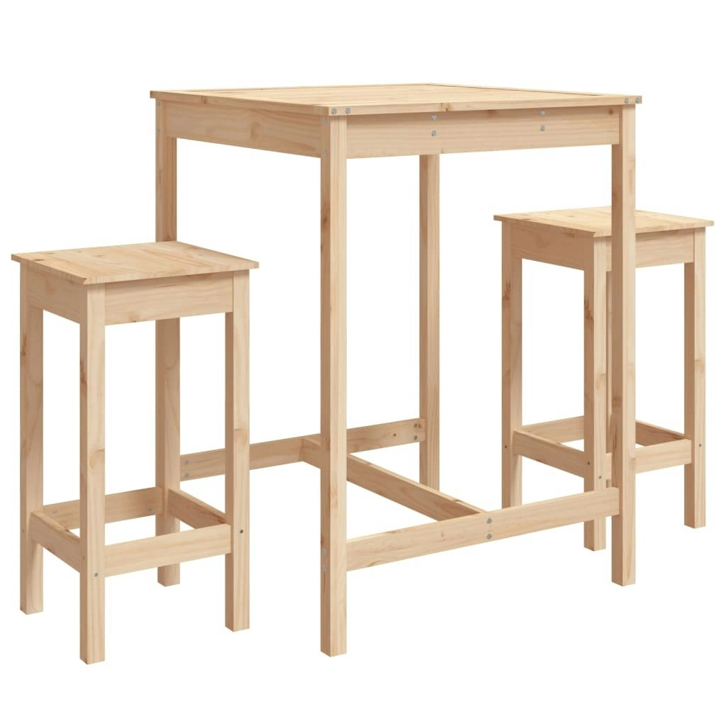 3 Piece Garden Bar Set Solid Wood Pine 3154725