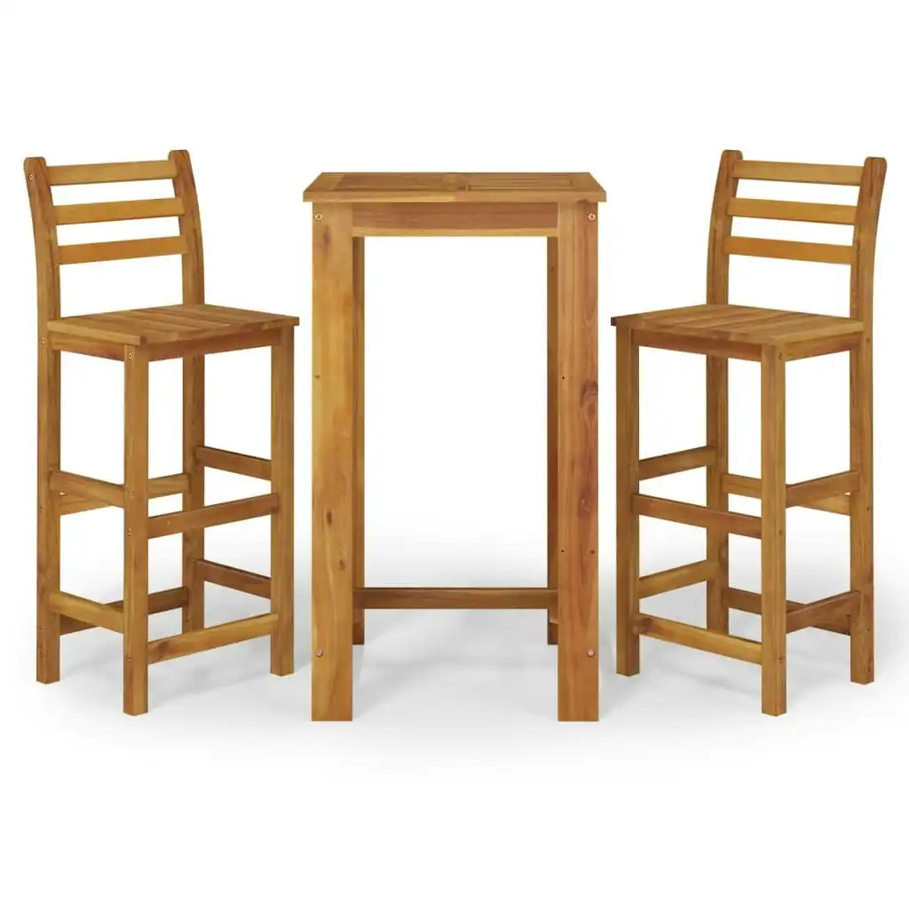 3 Piece Garden Bar Set Solid Wood Acacia 3154390