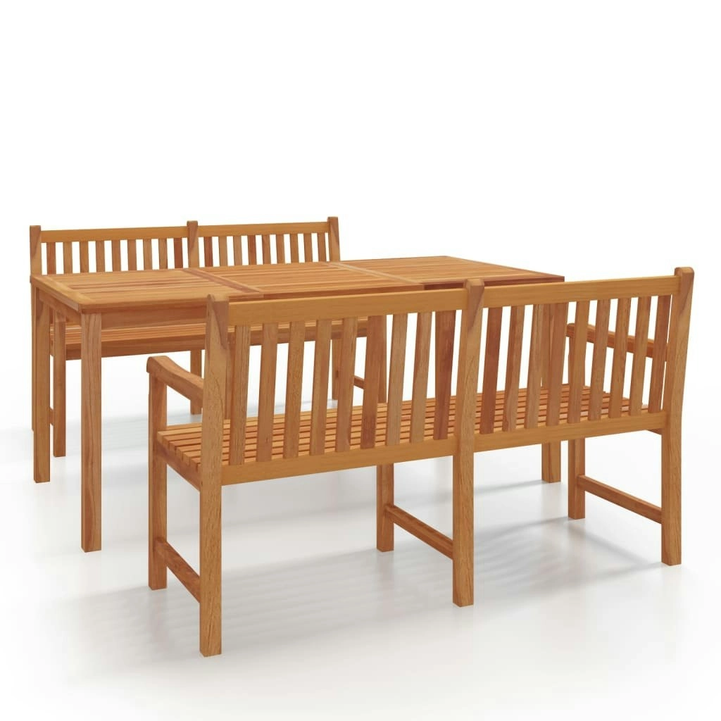 3 Piece Garden Dining Set Solid Wood Teak 3157156