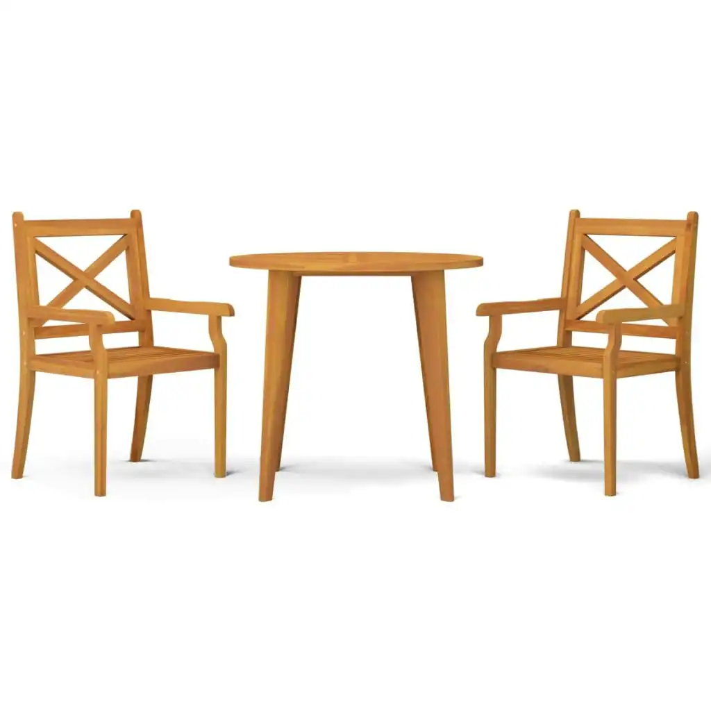 3 Piece Garden Dining Set Solid Wood Acacia 3057997