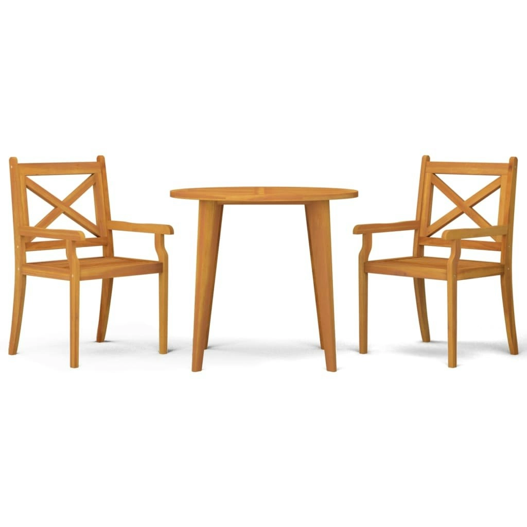 3 Piece Garden Dining Set Solid Wood Acacia 3057997