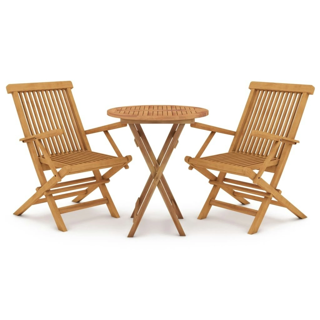 3 Piece Garden Dining Set Solid Wood Teak 3087187