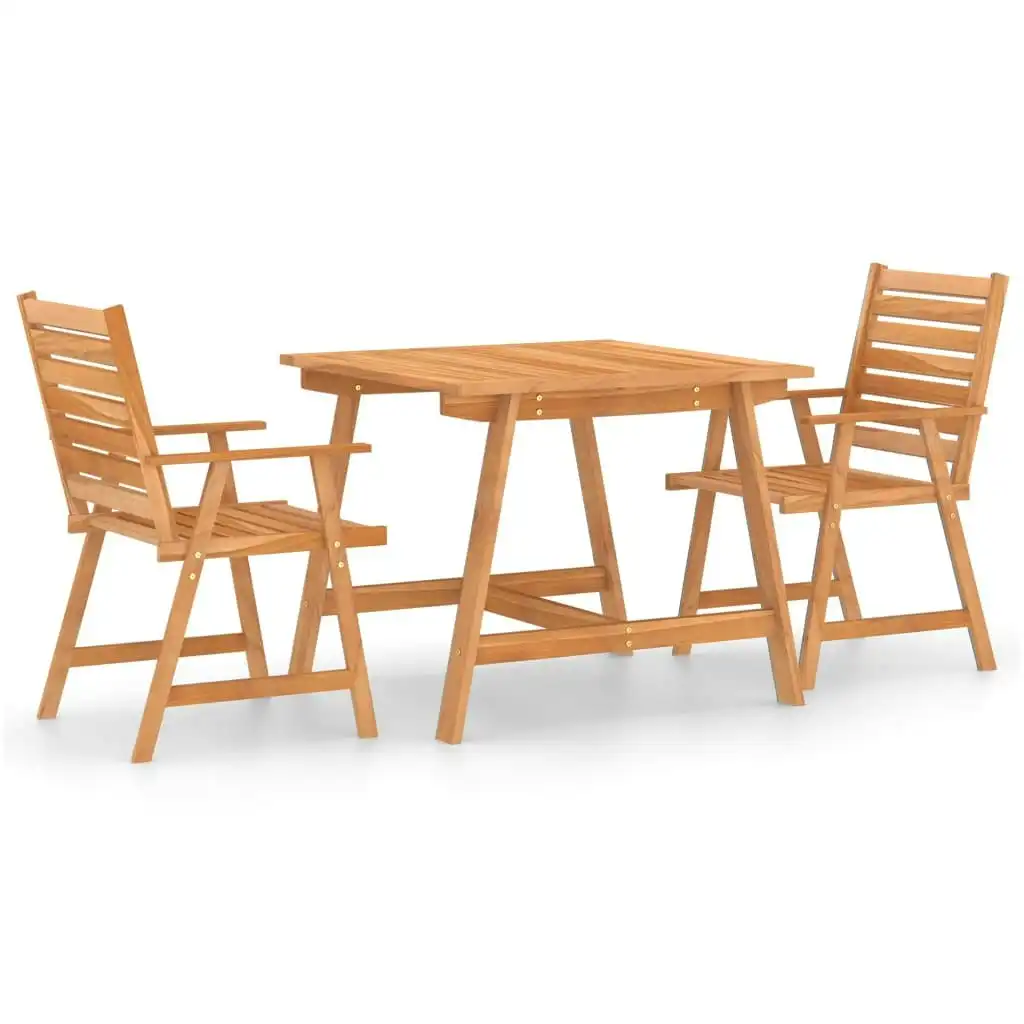 3 Piece Garden Dining Set Solid Acacia Wood 3057842