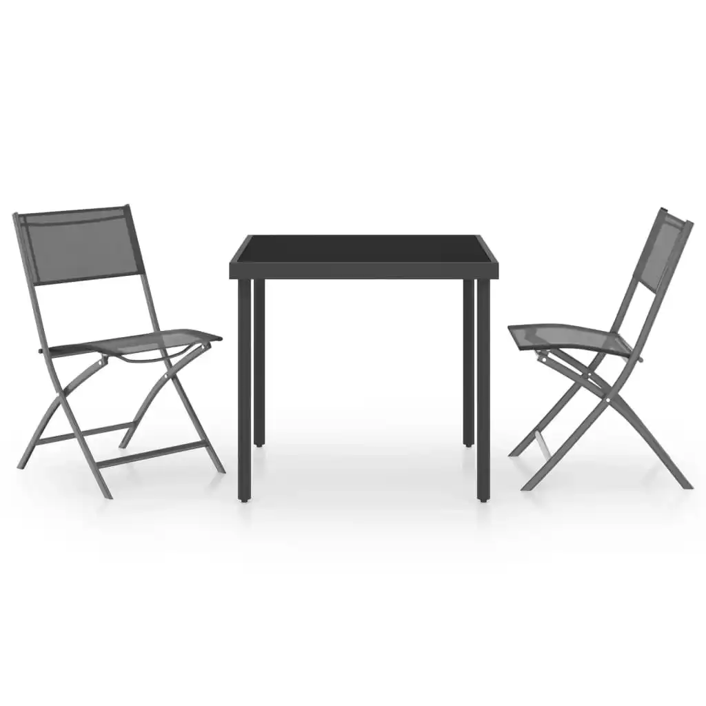 3 Piece Outdoor Dining Set Steel 3073501