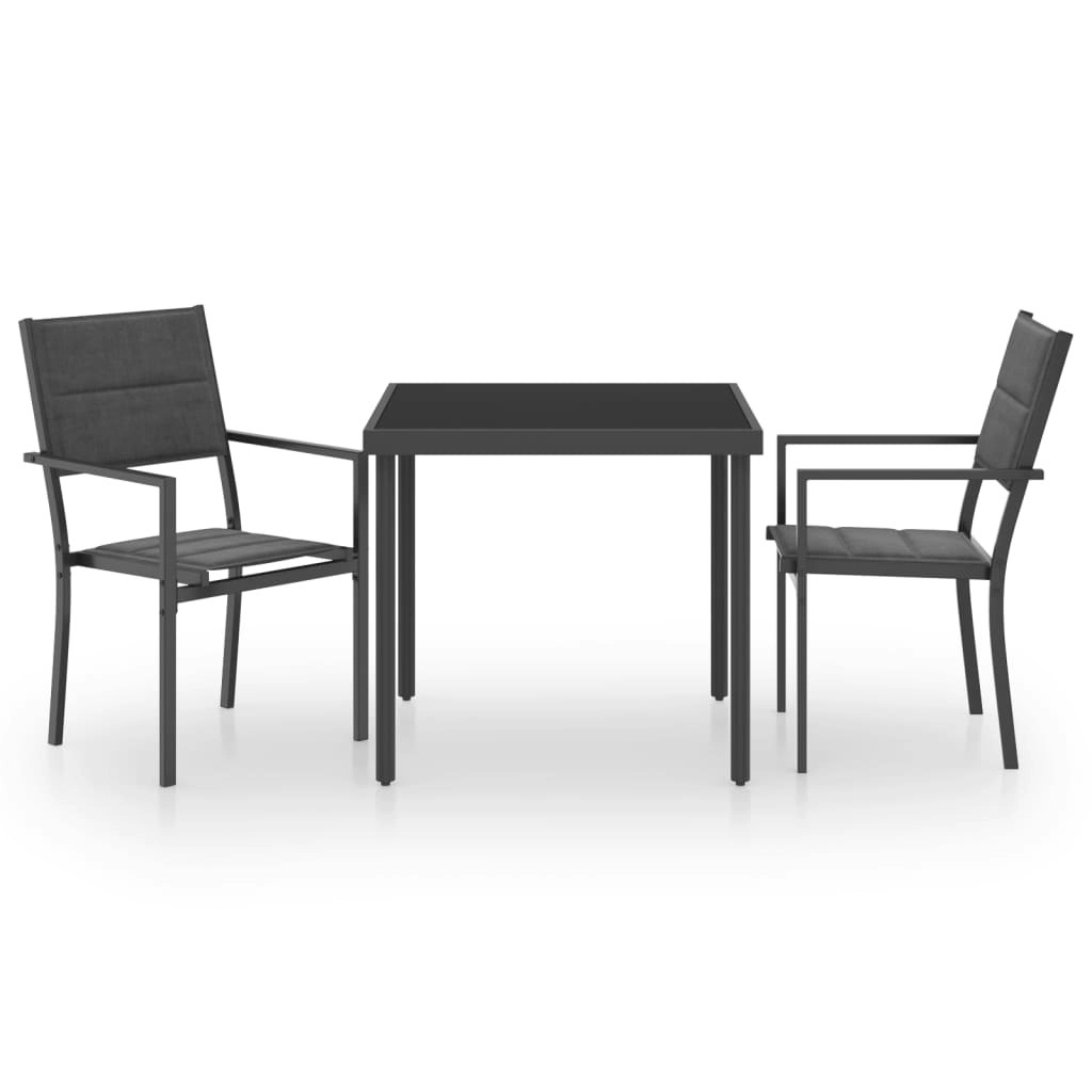 3 Piece Outdoor Dining Set Steel 3073531