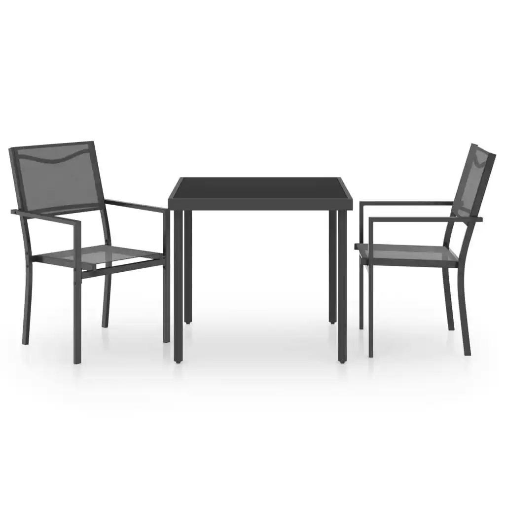 3 Piece Outdoor Dining Set Steel 3073522