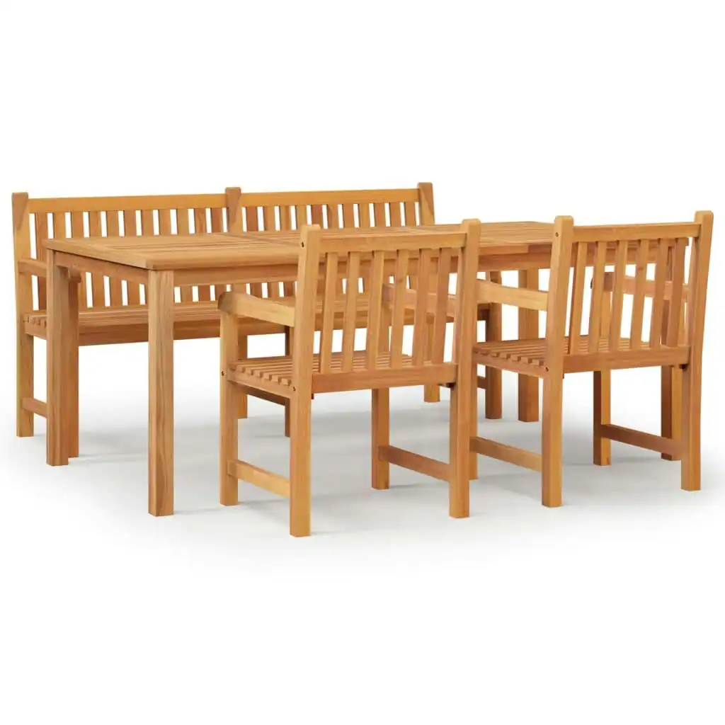 4 Piece Garden Dining Set Solid Wood Teak 3157172