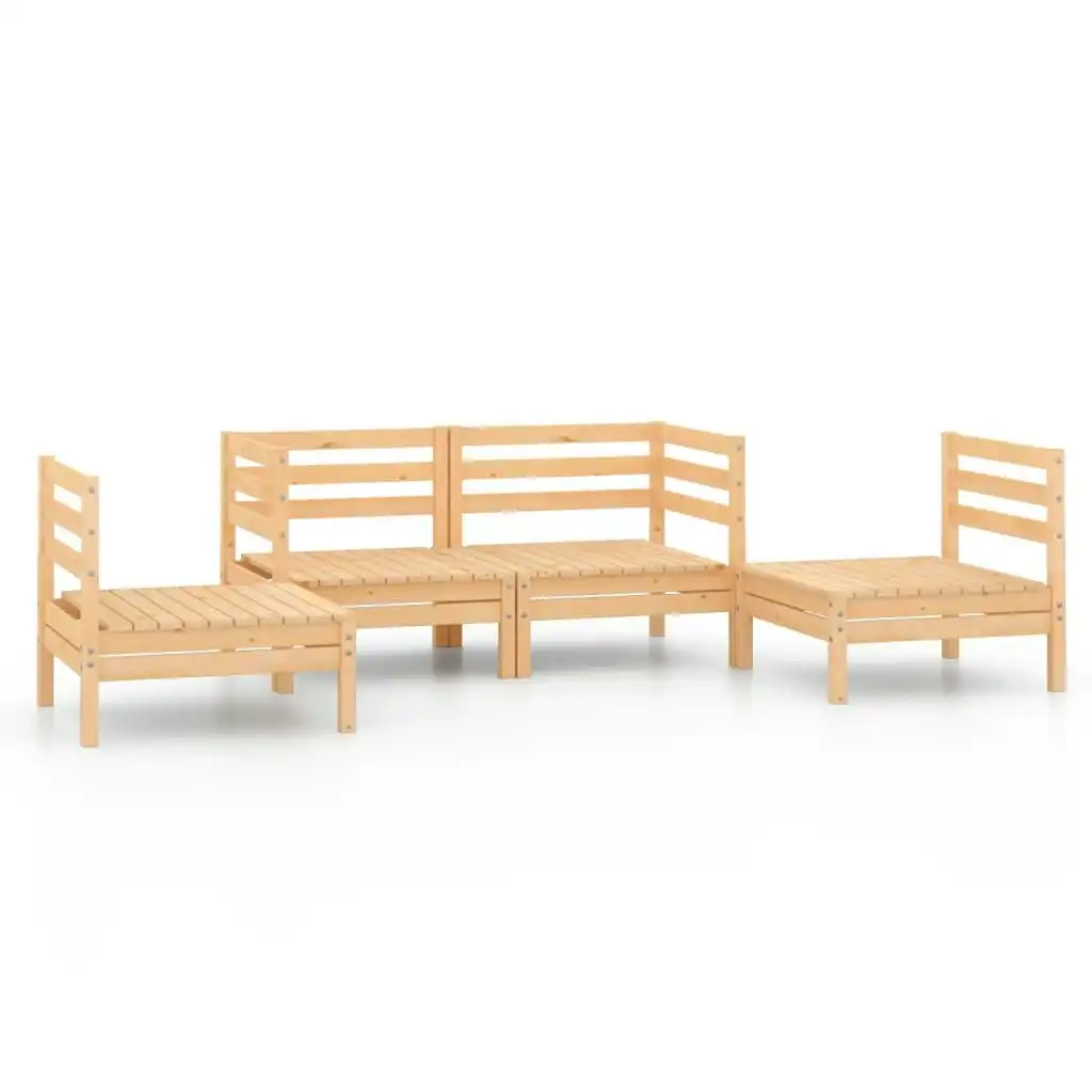 4 Piece Garden Lounge Set Solid Pinewood 3082522