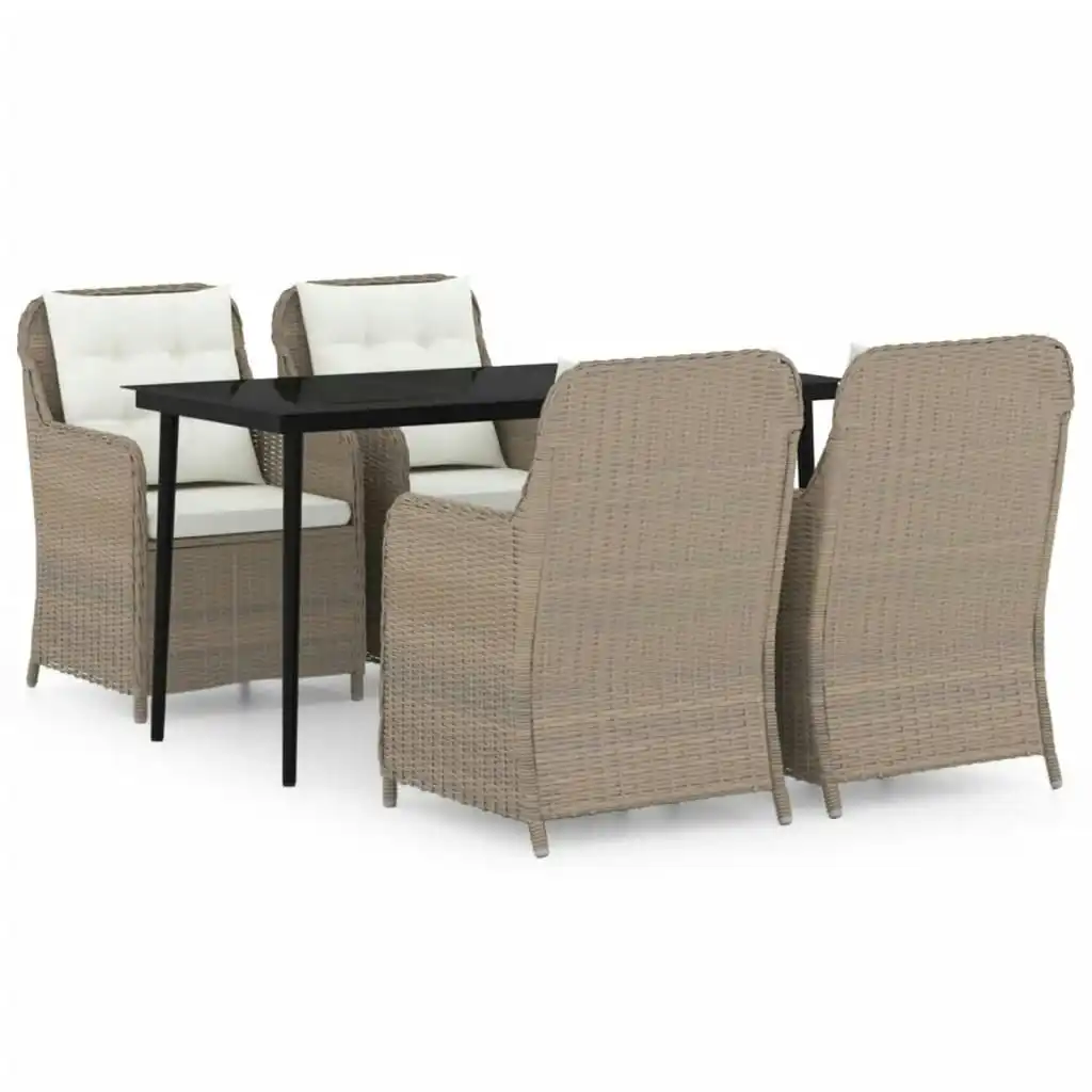 5 Piece Garden Dining Set Brown 3099567