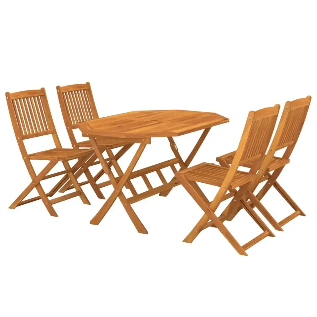 5 Piece Garden Dining Set Solid Acacia Wood 3086998