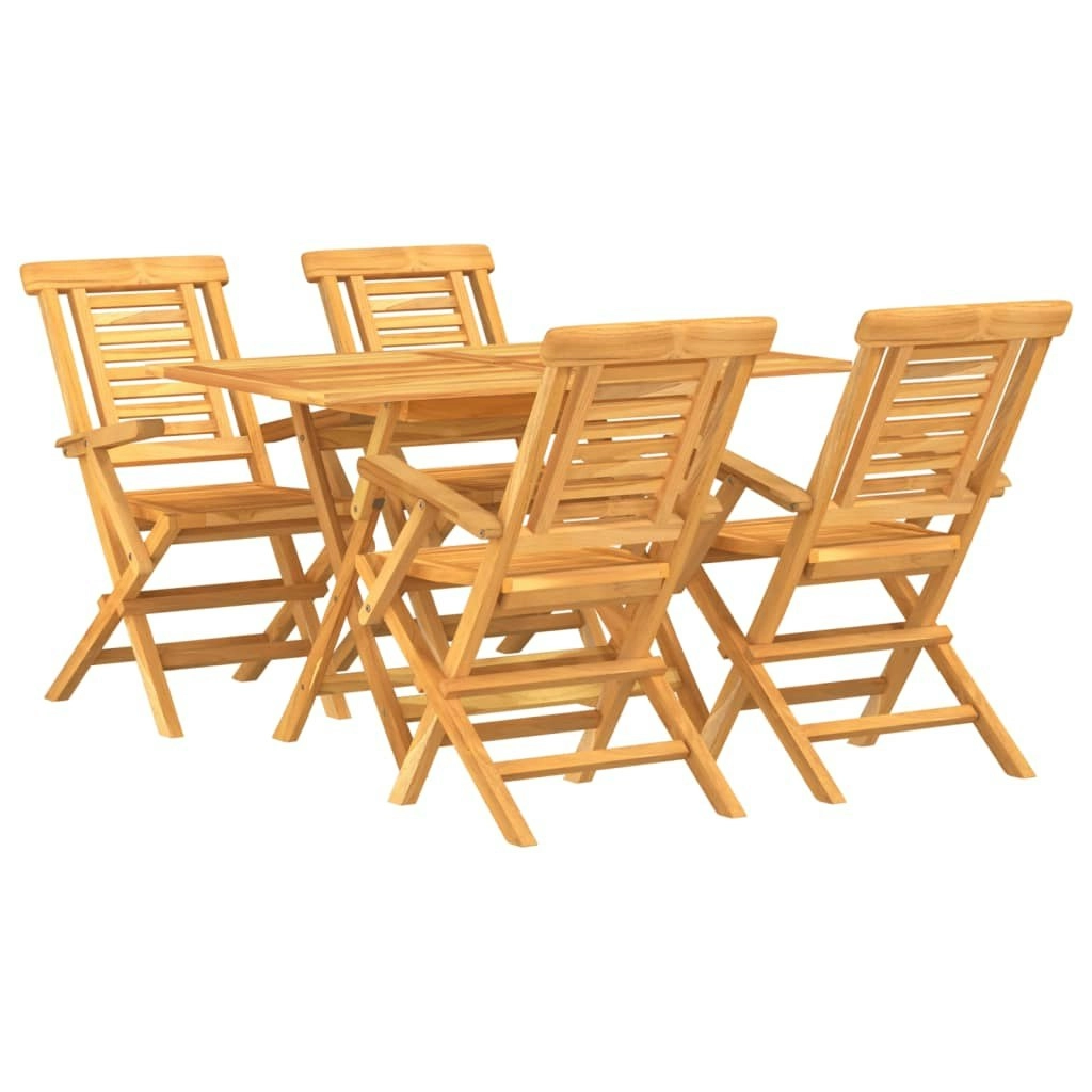 5 Piece Garden Dining Set Solid Wood Teak 3155001