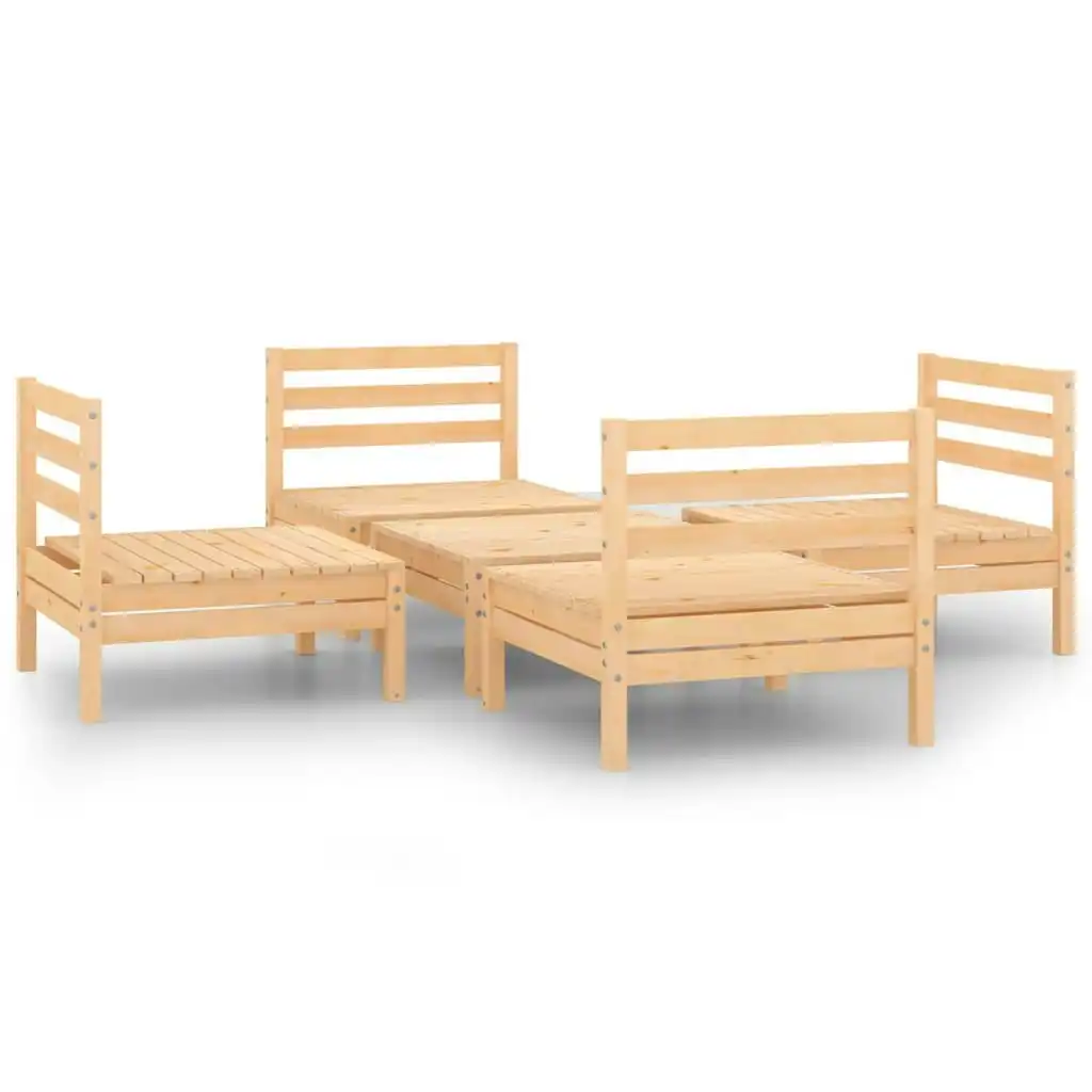 5 Piece Garden Lounge Set Solid Pinewood 3082407