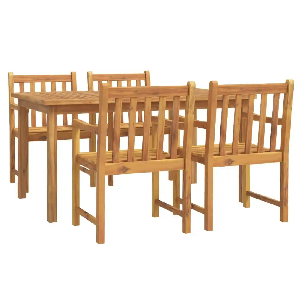 5 Piece Garden Dining Set Solid Wood Acacia 3206277