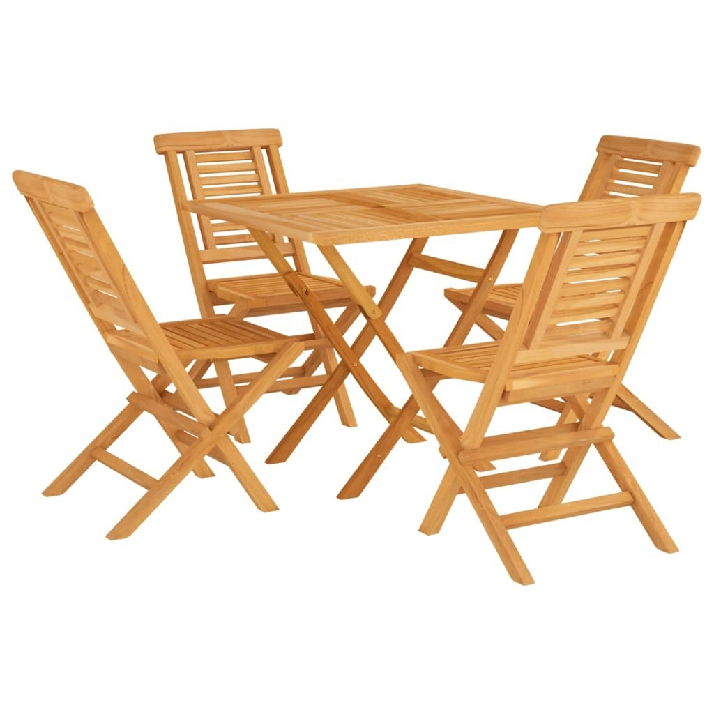 5 Piece Garden Dining Set Solid Wood Teak 3155034