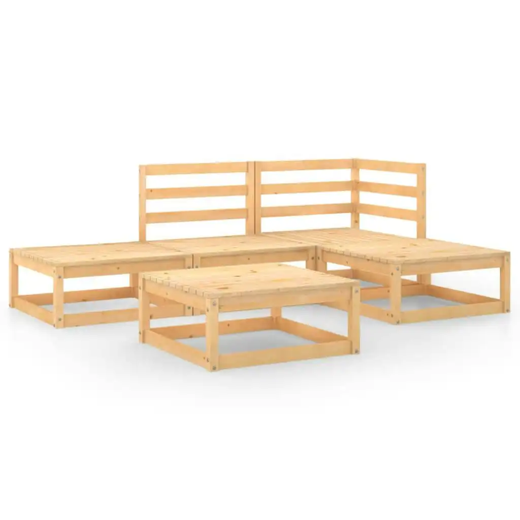 5 Piece Garden Lounge Set Solid Pinewood 3075479