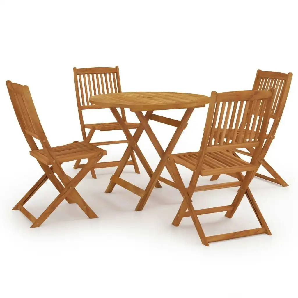 5 Piece Folding Garden Dining Set Solid Acacia Wood 3058260