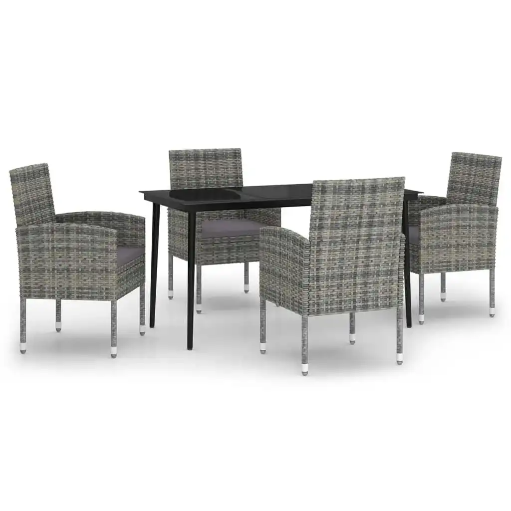 5 Piece Garden Dining Set Anthracite 3099627