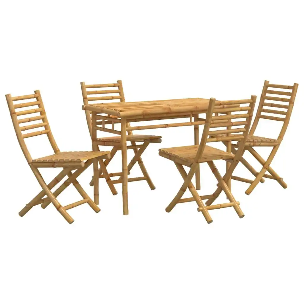 5 Piece Garden Dining Set Bamboo 3278520