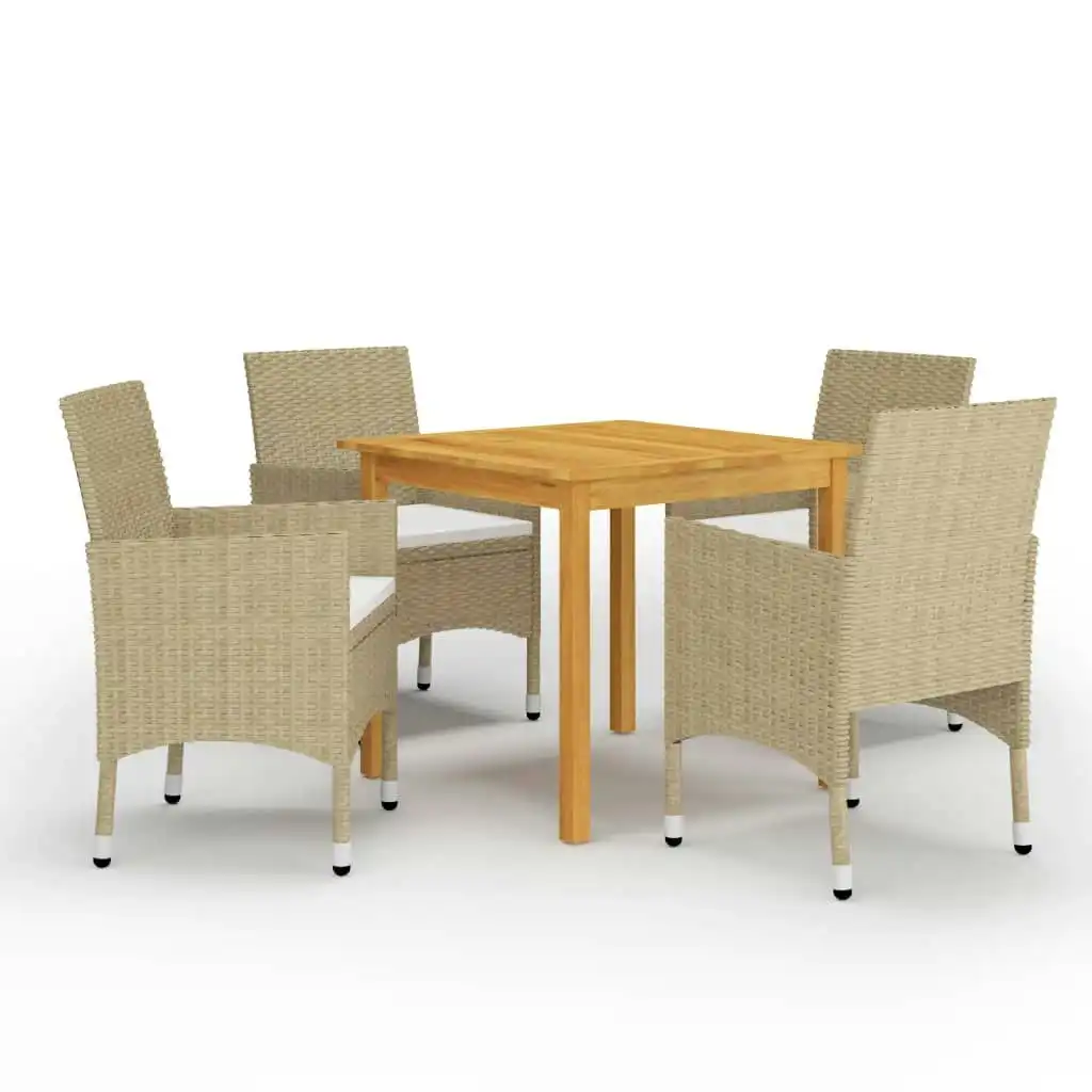 5 Piece Garden Dining Set Beige 3067673