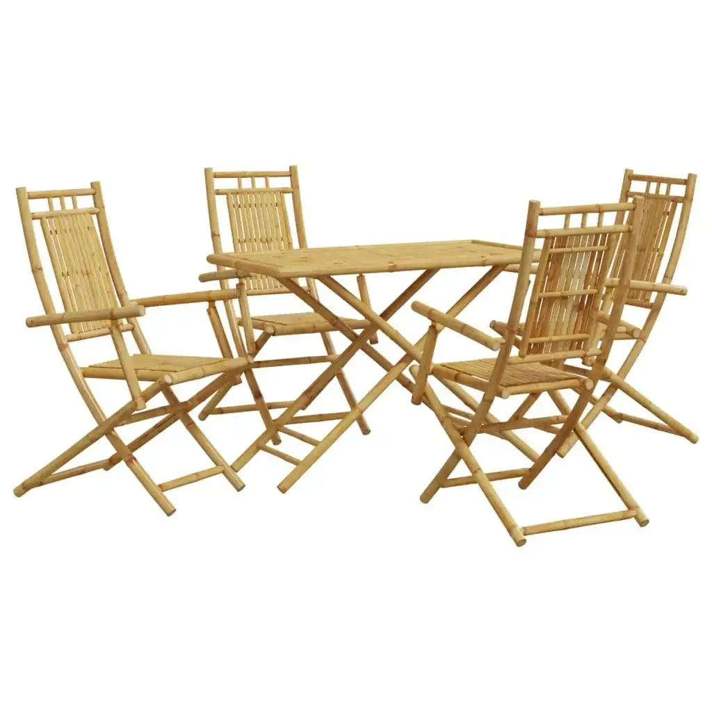 5 Piece Garden Dining Set Bamboo 3278529