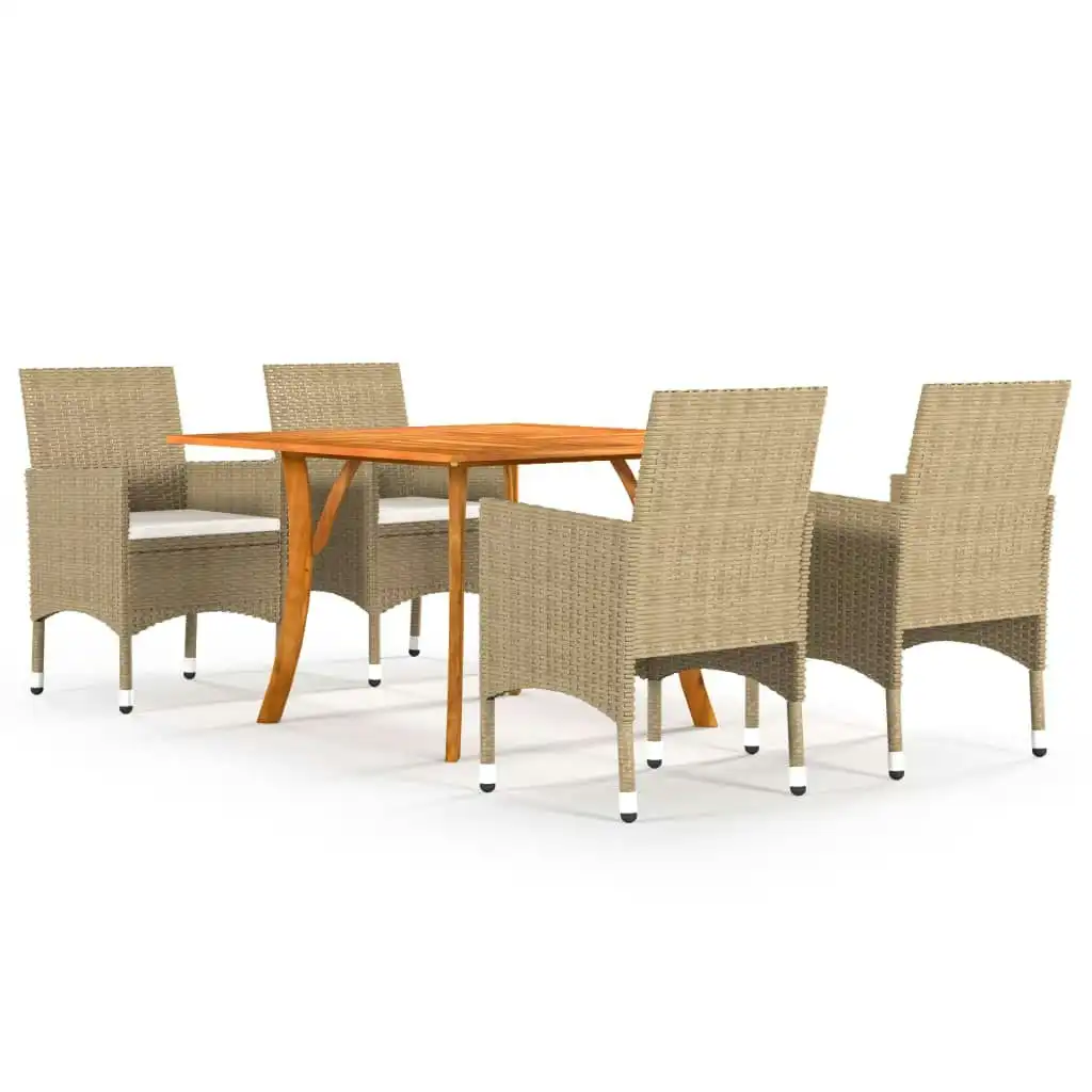 5 Piece Garden Dining Set Beige 3071931