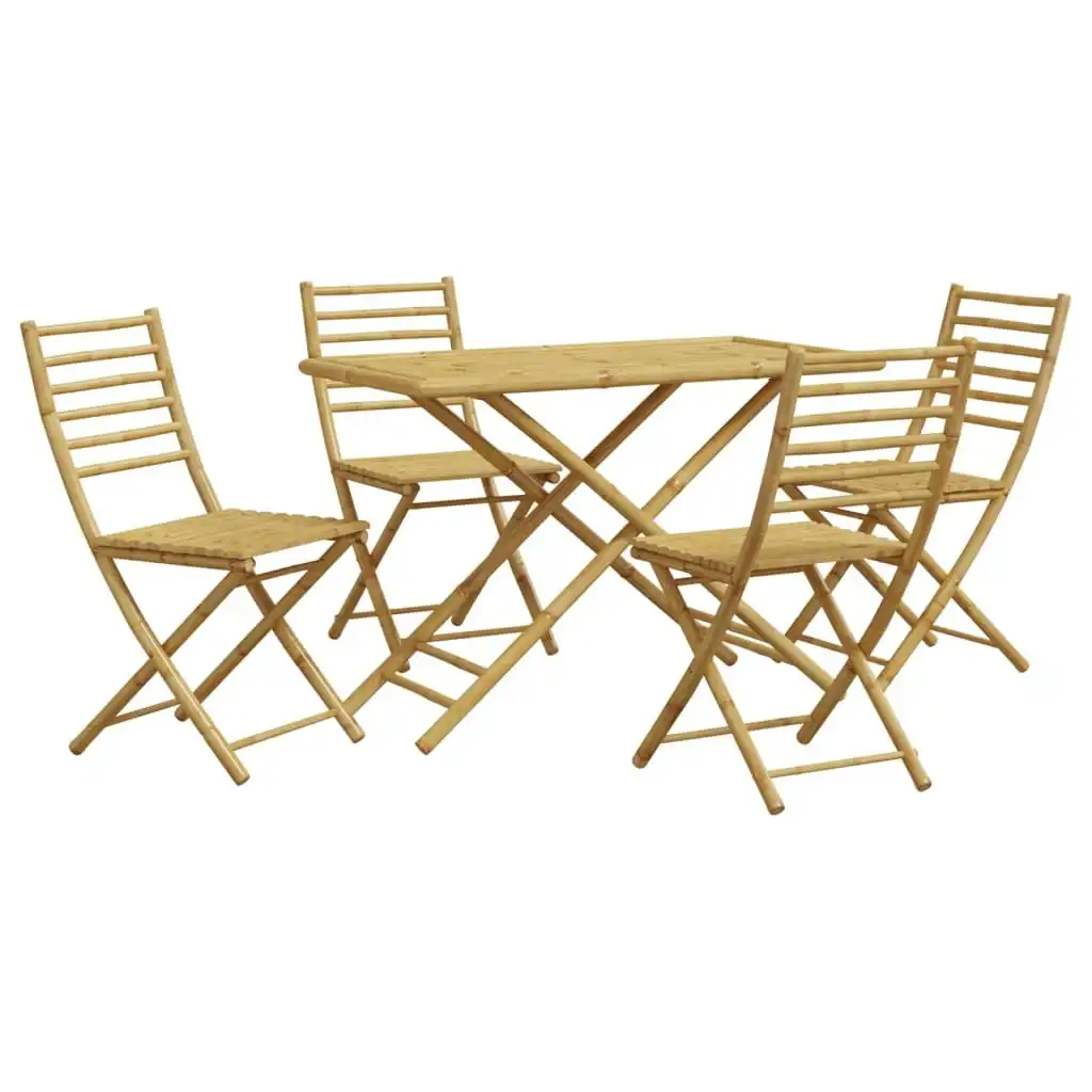 5 Piece Garden Dining Set Bamboo 3278530